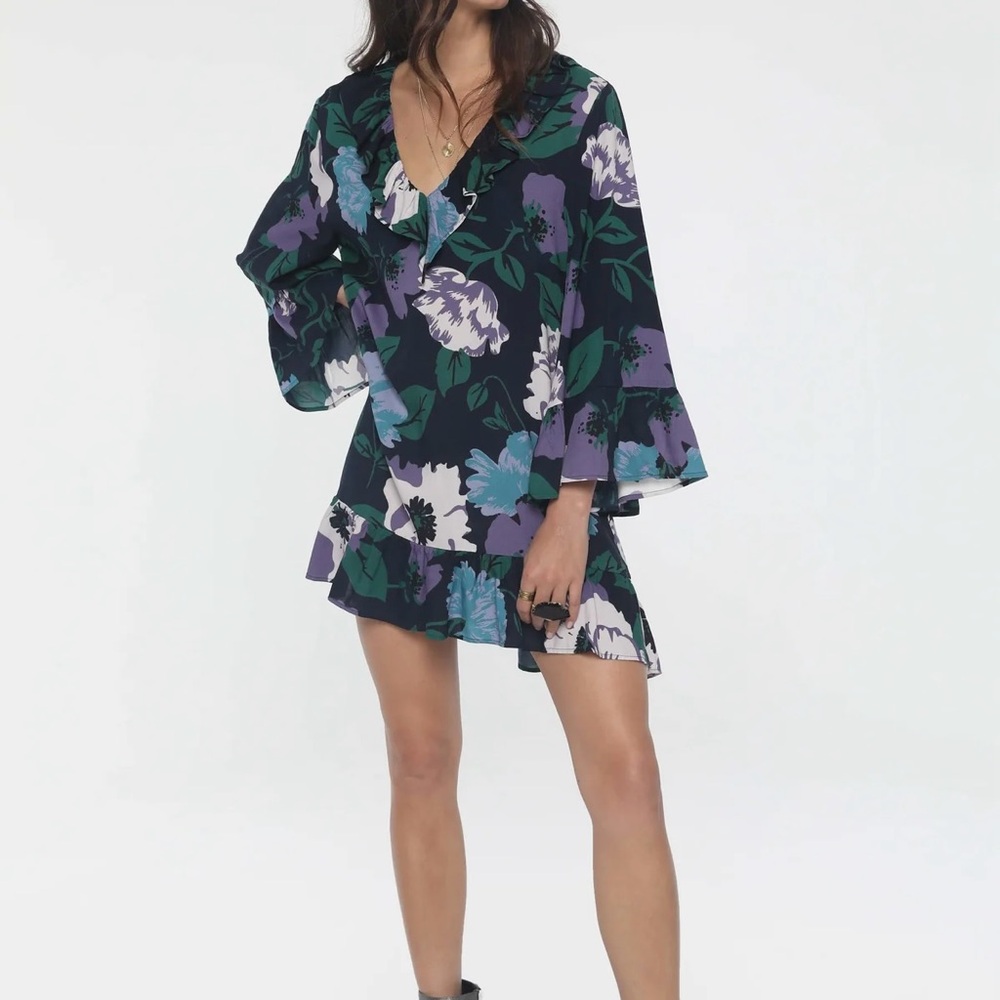 NWT Jen’s Pirate Booty Prosperity Mini Dress Twilight Large L navy multicolor